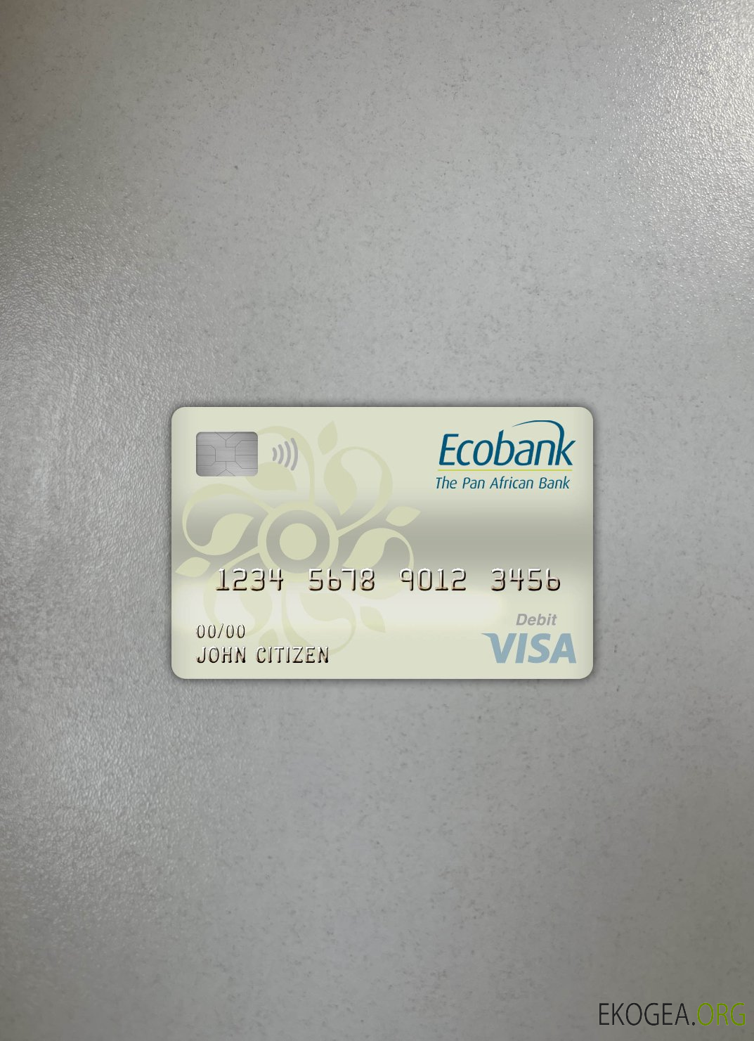 Carte de débit visa de la banque Ecobank du Burkina Faso photolook ,